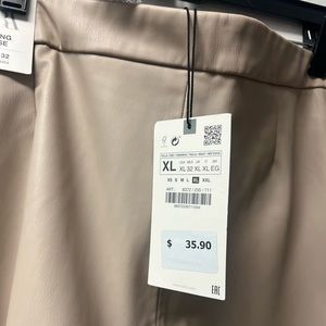 Zara pleather pants brand new